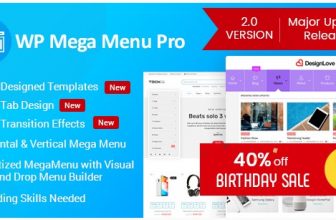 WP Mega Menu Pro - Адаптивное многофункциональное мега меню для WordPress WP Mega Menu Pro является премиум WordPress плагином, где вы можете легко добавить виджеты в одной или нескольких групп