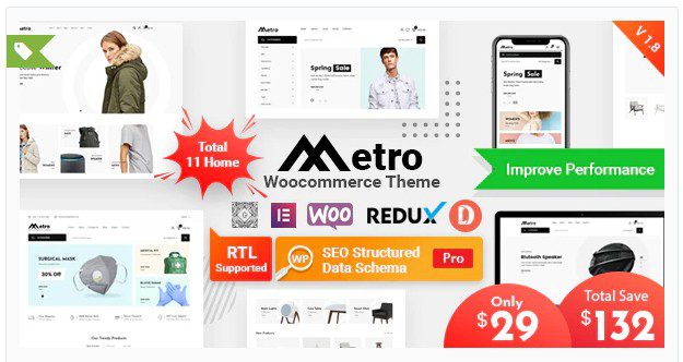 Metro - минимальная тема WordPress для WooCommerce