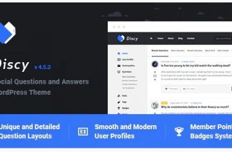 Discy - тема WordPress для соц вопросов и ответов - сайт отзывов