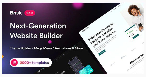Brisk - многоцелевая WordPress тема на Elementor