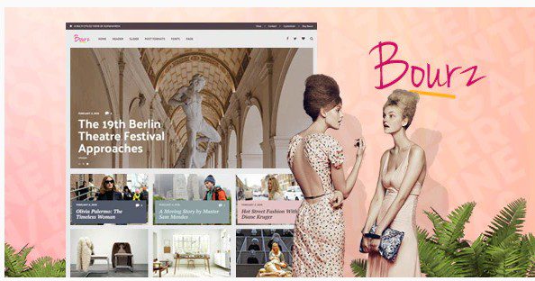 Bourz - wordpress тема для блога о жизни, развлечениях и моде