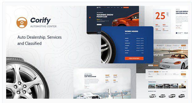 Corify - WordPress тема для Авто-дилеров и объявлений о продаже автомобилей