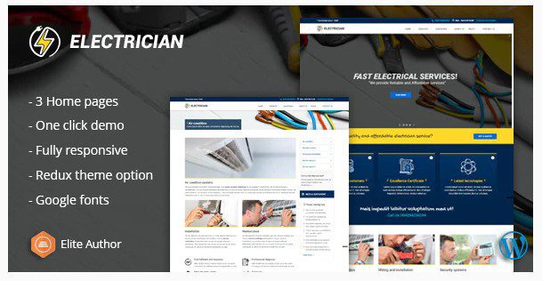 Electrician - WordPress тема по обслуживанию и ремонту электрооборудования