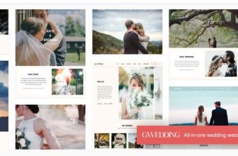 Grand Wedding WordPress - тема свадьбы