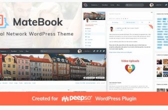 Matebook - WordPress тема для социальной сети