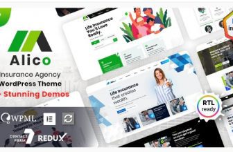 Alico - Insurance WordPress - WordPress тема Страхования