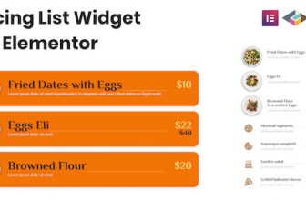 Pricing List Виджет для Elementor