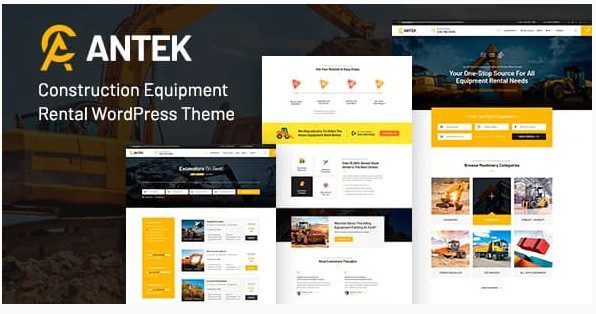 Antek - WordPress тема по аренде строительной техники