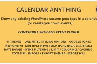 Calendar Anything - Календарь чего угодно - Показать любой тип записи WordPress в календаре