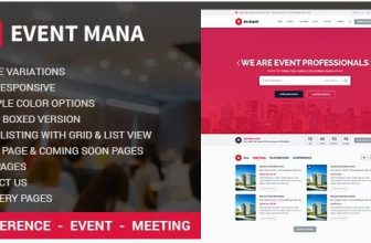 СКАЧАТЬ EventMana - WordPress Тема Управление событиями