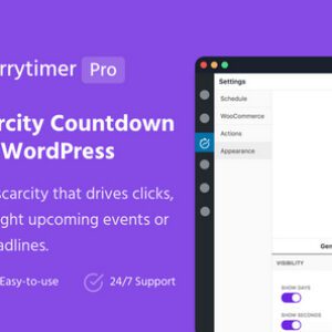 Мощный многоцелевой таймер обратного отсчета для WordPress Создайте ощущение срочности и дефицита, которое стимулирует клики, увеличивает продажи, подчеркивает предстоящие события или сроки.