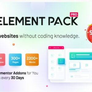 Element Pack - одно из самых богатых расширений для конструктора страниц Elementor