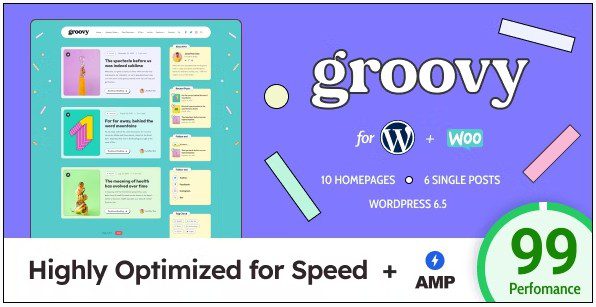 Groovy - Современный и легкий блог для WordPress